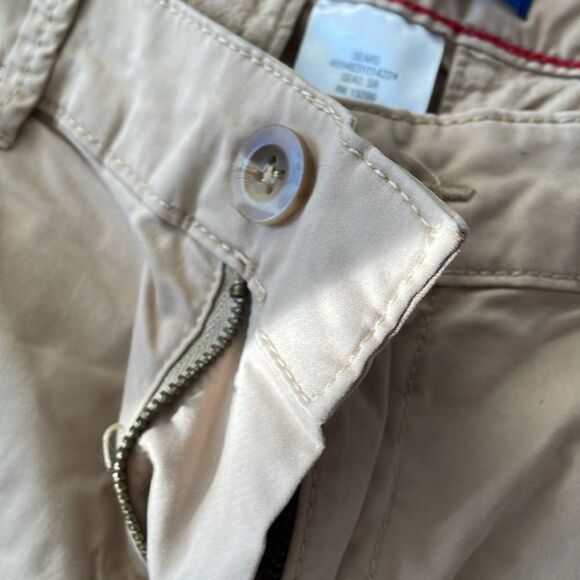 3/$15 Simply styled by sears khaki Aztec printed sides khaki skinny pants size 4 - Picture 8 of 10